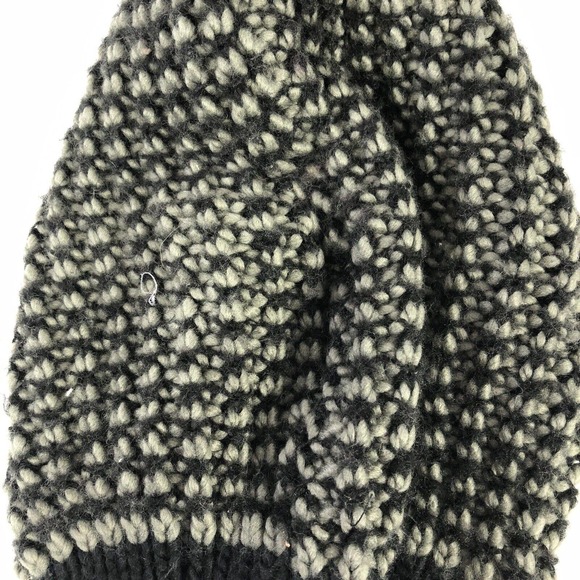 BKE BEANIE HAT CAP POM ACRYLIC GRAY PINK BEIGE ONE SIZE FITS MOST OSFM CAP - Picture 7 of 13